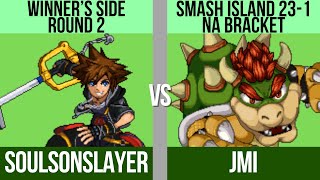 Soulsonslayer Sora vs JMi Bowser  Winners Round 2  Smash Island 231 NA [upl. by Baese]