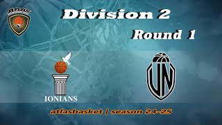 Atlasbasket  Div 2Round 1  IONIANS vs UNBROKEN [upl. by Lorrad]