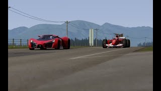 Ferrrari F1 2004 vs Ferrari F80 Concept at Highlands [upl. by Yruy]