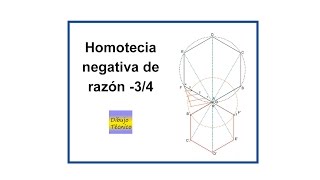 Homotecia negativa de razón 34 [upl. by Jaycee]