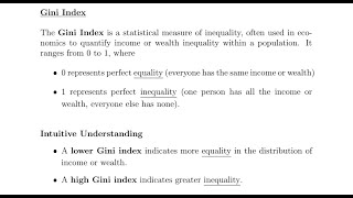 Gini Index [upl. by Raffo]