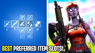 BEST PREFERRED ITEM SLOT SETTINGS FOR CONTROLLER New Fortnite Setting [upl. by Reteid]