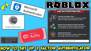 ROBLOX How To Get 2 STEP VERIFICATION ROBLOX How To Setup 2 STEP VERIFICATION AUTHENTICATOR App [upl. by Eadrahs]