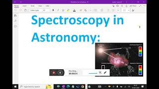 Astronomy    Spectroscopy in astronomy   27 [upl. by Nipahc]