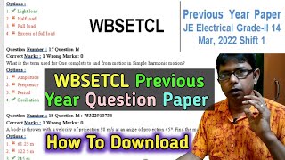 WBSETCL Previous Year Question Paper  WBSETCL Syllabus 2023  WBSETCL Interview Questions [upl. by Kerrin]