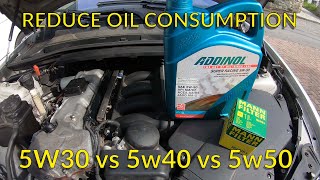 Can A Thicker Oil Help Reduce Oil Consumption We Compare a 5w30 5w40 and 5w50 oil  BMW E90 N52 [upl. by Aneetsirk]