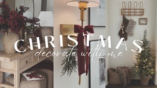 Christmas Decorate With Me 2024  Christmas Decorating Ideas  Entryway amp Putting Up The Tree [upl. by Linder]