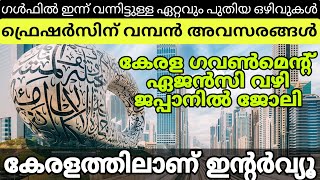 ഗൾഫ് ജോലി ഒഴിവുകൾ 😍 ഇൻ്റർവ്യൂ കേരളത്തിൽ 💥  Fresher gulf jobs  Gulf dubai job interviews in kerala [upl. by Hakceber]