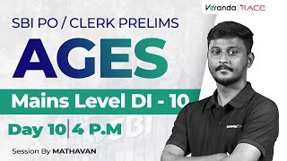 SBI POCLERK PRELIMS 2025  AGES  MAINS LEVEL DI  10  MADHAVAN [upl. by Iuq]