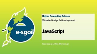 eSgoil HCS Websites 3  JavaScript [upl. by Asilef]