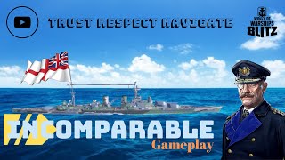 Wows Blitz • Incomparable 🇬🇧  Solo [upl. by Redle]