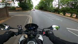 ASMR MORNING RIDE on Honda CB500F w LeoVince exhaust [upl. by Ellenaj]