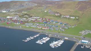 Drone footage of Scalloway in the Shetland Islands [upl. by Coucher168]