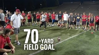 Andrew Baggett  70Yard Field Goal  NFL Draft Eligible Kicker [upl. by Nodnahs]