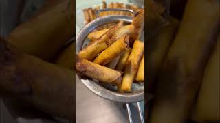 Fried lumpiang Shanghai kael cooking [upl. by Leahey611]