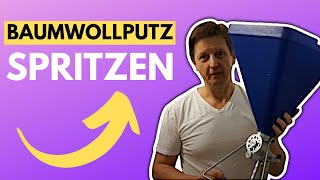 Spritzen von Baumwollputz als Alternative zum Tapezieren [upl. by Rehptsirhc]