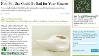 The risks and benefits of neti pot nasal irrigation [upl. by Oker]