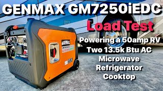 The Brand New GENMAX GM7250iedc Dual Fuel Inverter Generator Load Test [upl. by Wohlen]