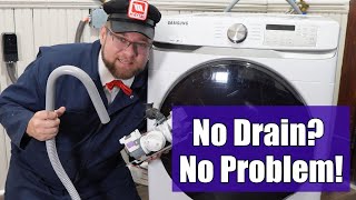 Samsung Washer Wont Drain  How to Fix ND 5C SE SC or SUDS codes [upl. by Ramburt]