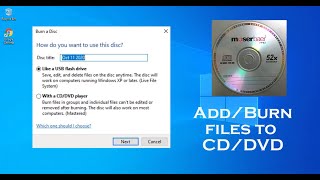 AddBurn files to CDDVD Windows 1110  2023 pdfdocpptmusicvideoetc [upl. by Eldridge586]