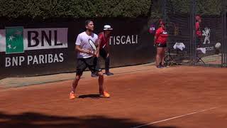 Adrian Mannarino Two Forehands Slow Motion [upl. by Dlaniger]