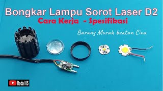 Bongkar Lampu tembak Laser D2 Cara kerja dan spesifikasi Lampu depan [upl. by Drareg]