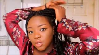 7 WAYS TO COVER THIN OR NO EDGES WITH BRAIDS BY TASHA TAY [upl. by Dragde837]