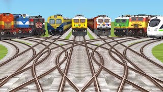 9️⃣ TRAINS CROSSING ON CORVED 🐉RISKY RAILROAD TRICKS DAIMOND RAILROAD TRACKStrain classic [upl. by Crist]