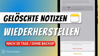 iPhone Gelöschte Notizen wiederherstellen  ohne Backup 2024 [upl. by Gona]