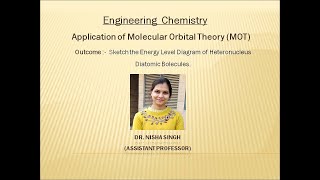 Application of MOT to Heteronuclear Diatomic Molecules By Dr Nisha Singh [upl. by Mcgean]