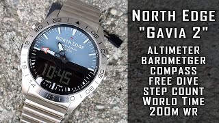 North Edge Gavia 2 full review 200m WRDiving DepthAltiBaroCompassPedometer 264 gedmislaguna [upl. by Kachine]