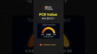 What is PCR value in option trading  Put Call Ratio shortvideo [upl. by Louie]