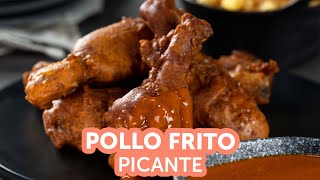 Receta Fácil de Pollo Frito Picante  Kiwilimón [upl. by Nueoras]