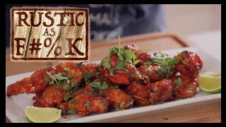 Sriracha Hot Wings Recipe  Rustic As FK [upl. by Ebeneser]