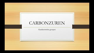 Carbonzuren [upl. by Mccowyn]