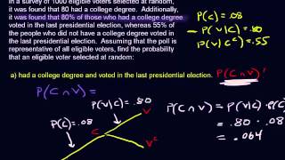 Conditional Probability  Part 3  Word Problems [upl. by Ttehr677]