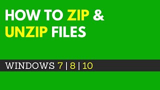 How to Zip and Unzip Files on Windows PC [upl. by Friedlander]