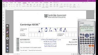 058043MJ23  CAMBRIDGE IGCSE EXTENDED MATHEMATICS MAYJUNE 2023 Paper 43 [upl. by Duj]