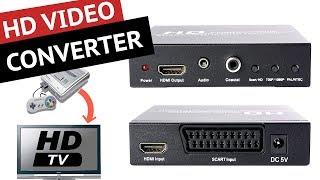 HD VIDEO CONVERTER  CONVERTISSEUR PERITEL VERS HDMI POUR CONSOLE RETRO en 720P1080P 🕹️ [upl. by Okechuku769]