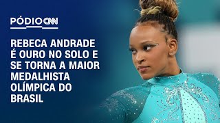 Rebeca Andrade é ouro no solo e se torna a maior medalhista olímpica do Brasil  LIVE CNN [upl. by Butch]