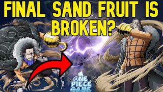 AOPG NEW FULL FINAL SAND FRUIT DMG SHOWCASE  HOW TO GET IT In A One Piece Game [upl. by Niple]