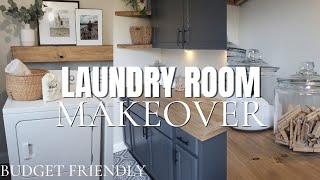 Extreme Laundry room makeover on a budget  DIY Makeover  Massive Transformation start to finish [upl. by Shalom]