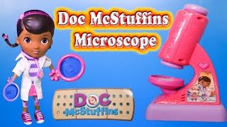 Unboxing the Doc McStuffins Microscope Set with Lambie and Hallie [upl. by Ro]