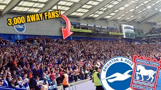 INCREDIBLE AWAY END as 3000 Ipswich fans TAKEOVER Brighton 💥 [upl. by Anitsyrk]