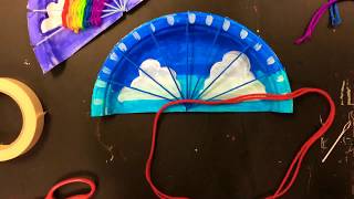 Fancy Rainbow Weaving 1 on paper plate [upl. by Pelagias450]