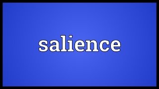 Salience Meaning [upl. by Drida76]