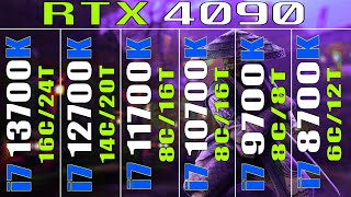 i7 13700K vs i7 12700K vs i7 11700K vs i7 10700K vs i7 9700K vs i7 8700K  RTX 4090  24GB  DDR4 [upl. by Ahsaya]