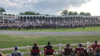 Scotland the Brave — Massed Bands — Glengarry Highland Games 2019 [upl. by Adnilrem]