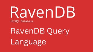 RavenDB  How to Use Query in RavenDB Studio RQL [upl. by Goldin278]