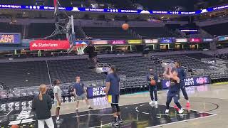 Pascal Siakam Bam Adebayo Jimmy Butler Myles Turner TJ McConnell warming up before PacersHeat [upl. by Eldnek]